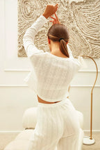 Soft Casual Cutout Jacquard Two Piece Set image 9