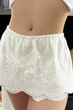 Lace Trim Slim Fit Mini Skirt image 4