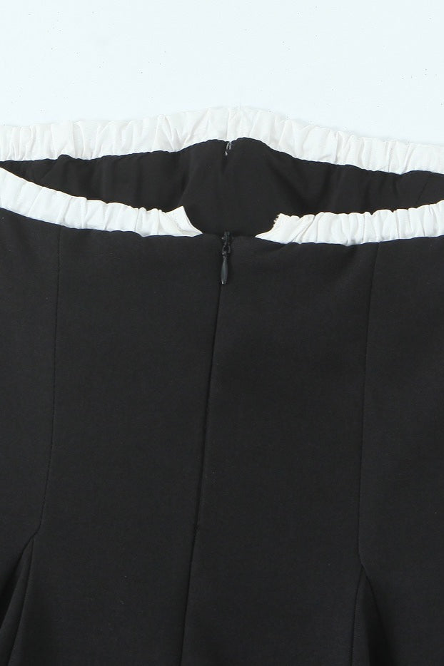 Contrast Bustier Lace-up Back Cocktail Dress image 5