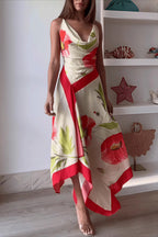 Vacation Floral Cami Backless Maxi Dress image 1