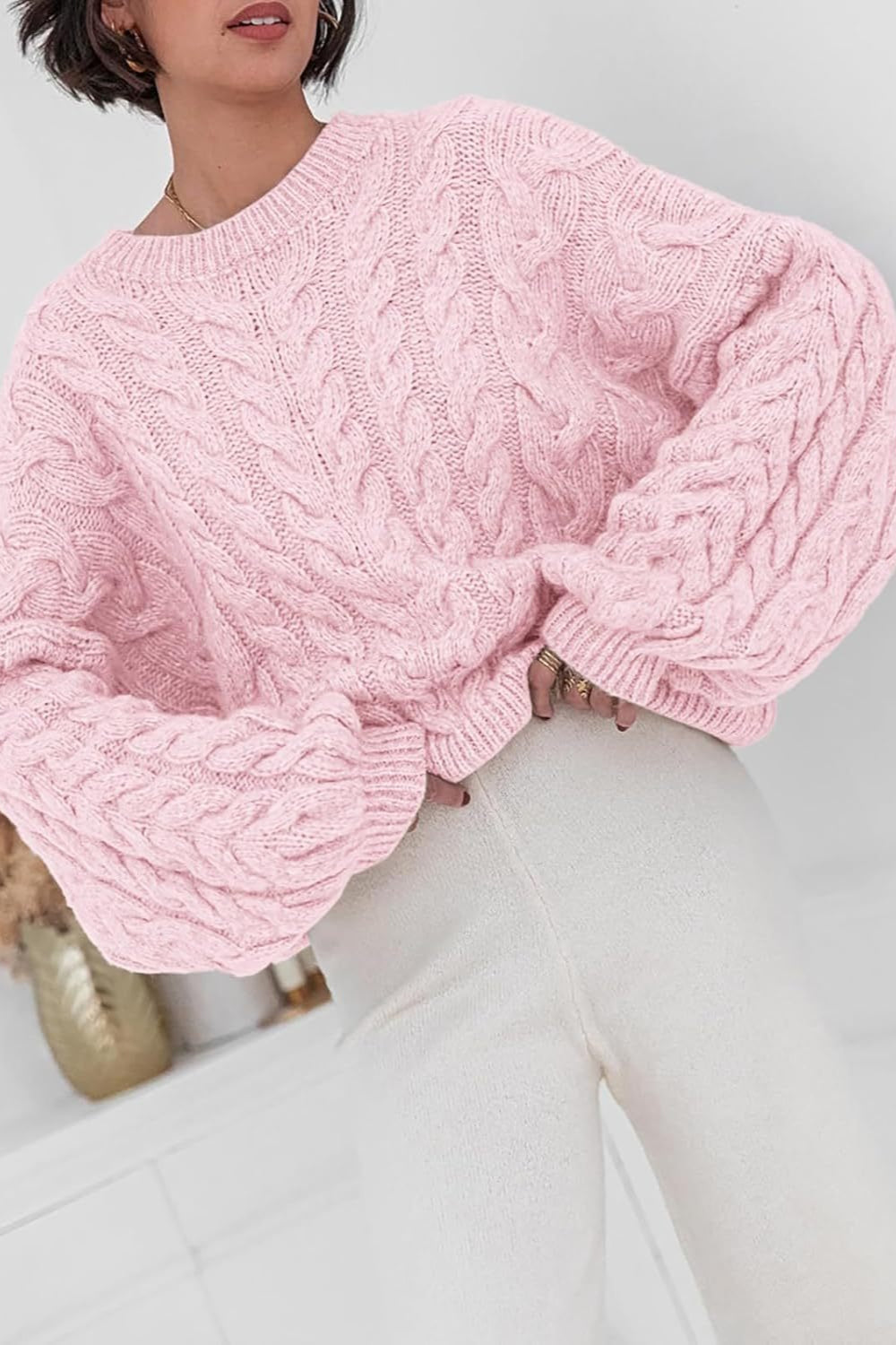 Vintage Chunky Knit Cable Sweater image 5