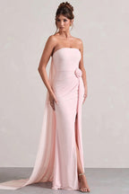 Strapless Floral Tie Maxi Dress image 3