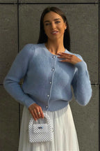 Solid Minimalist Relaxed Long Sleeve Knit Cardigan image 6