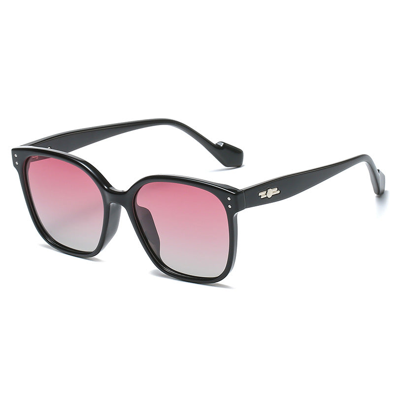 Solene Gradient Sunglasses detail view styled for Avrienne
