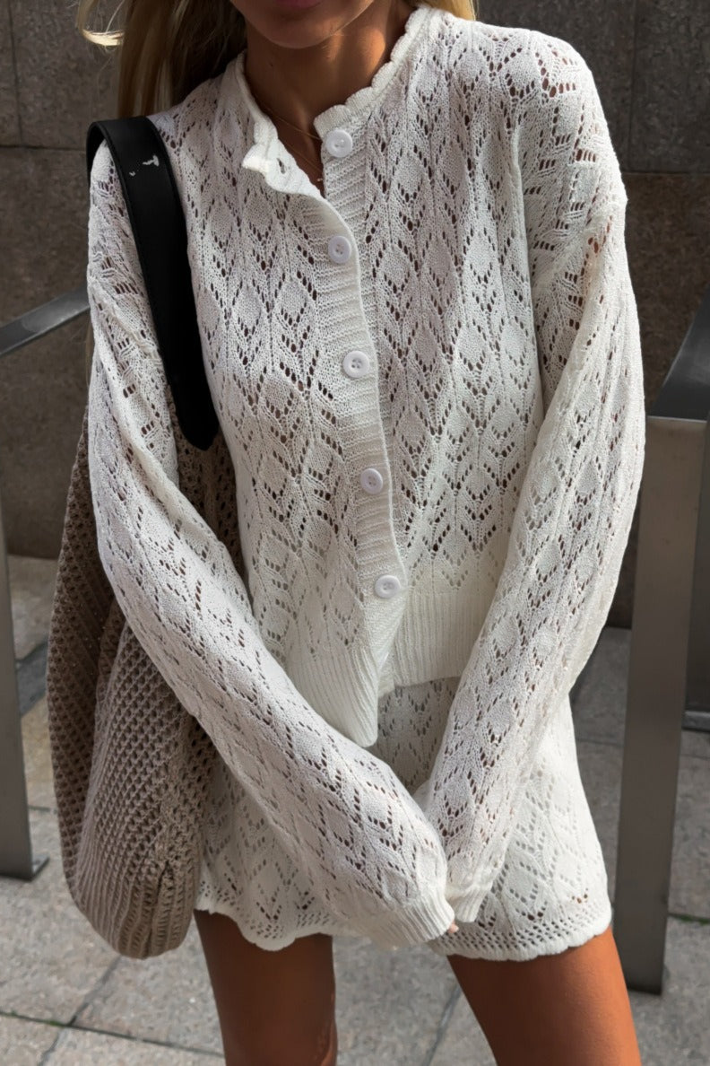 Hollow Knit Crochet Loose Two Piece Set image 3