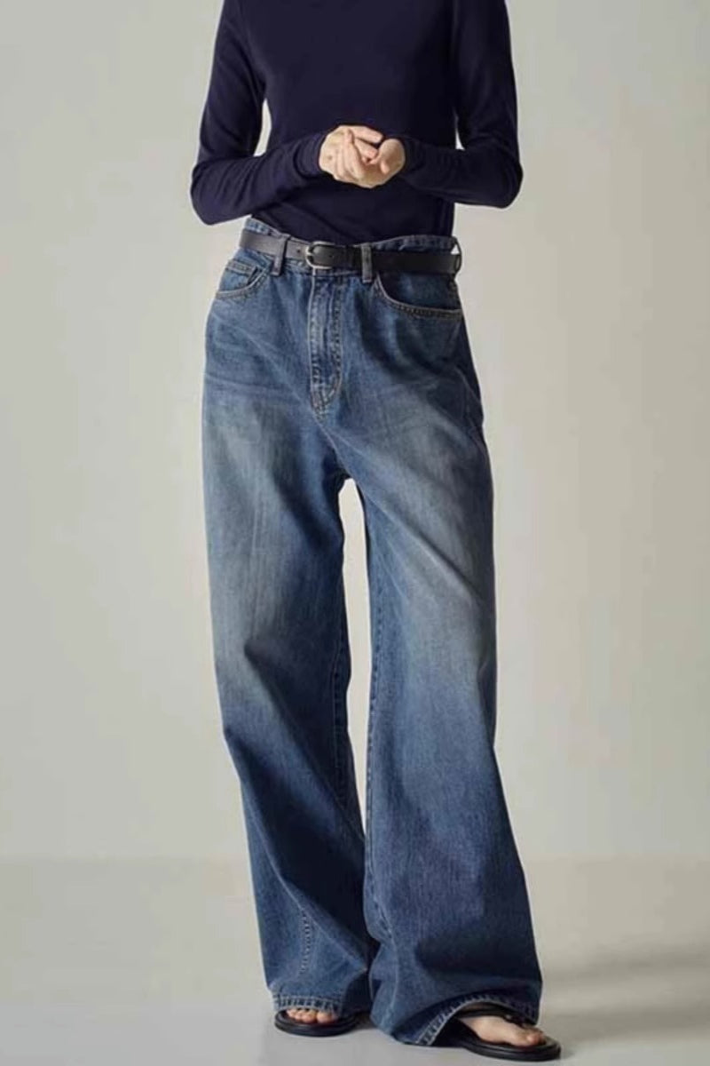 High Waist Black Wide Leg Jean image 1