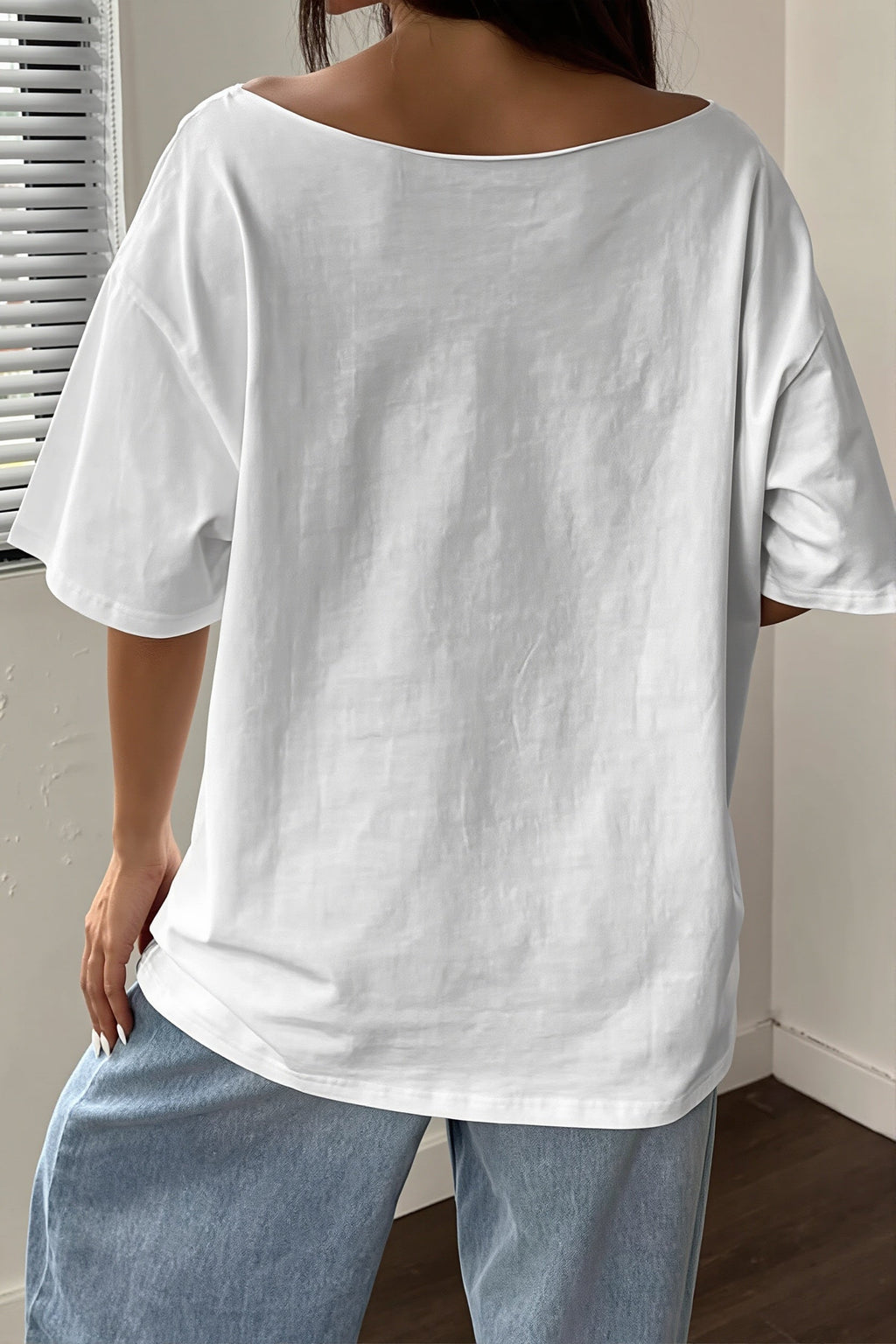 Lily Print Asym Off‑Shoulder T‑shirt image 4