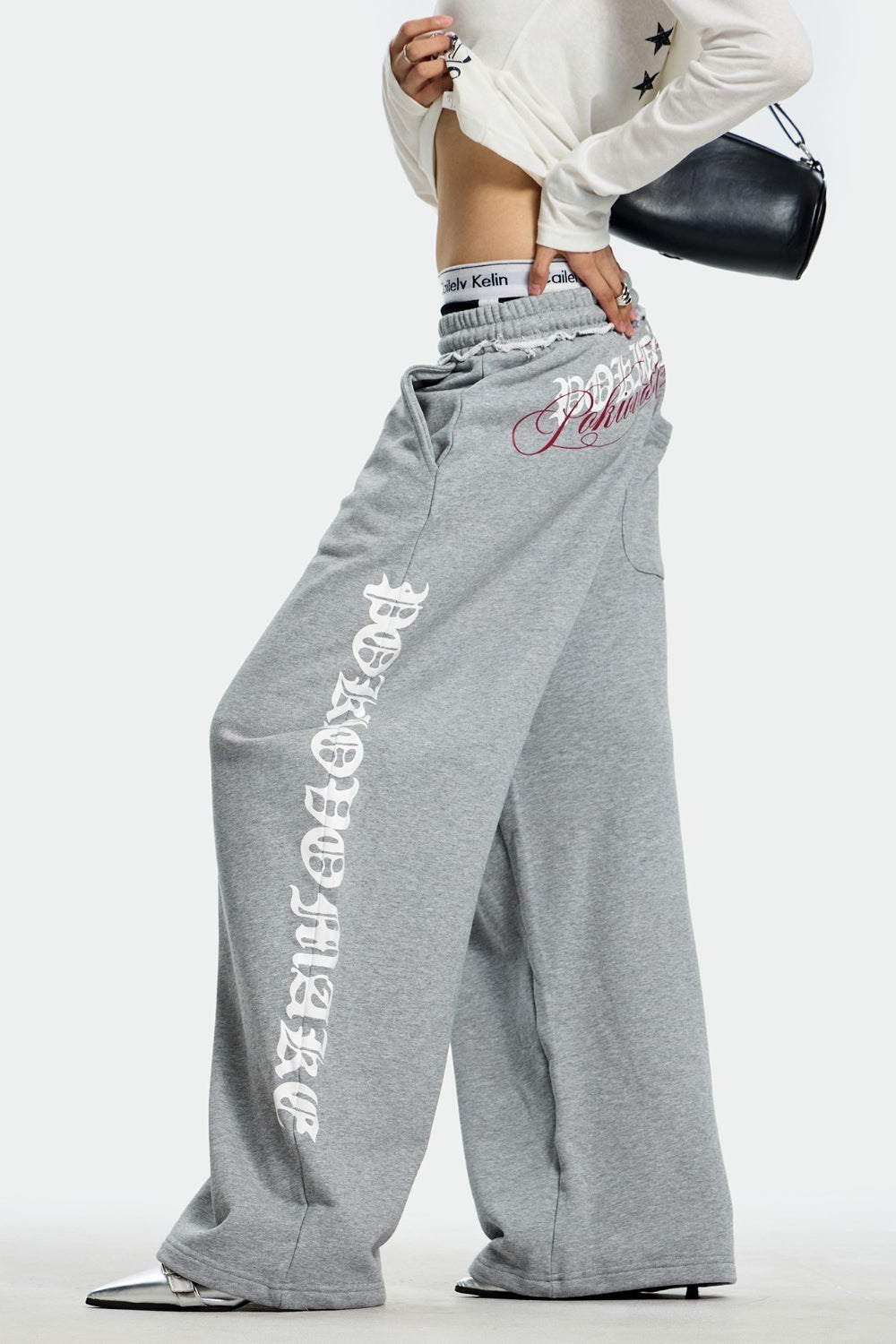 Loose Dropped Shoulder Sweat Pants image 3