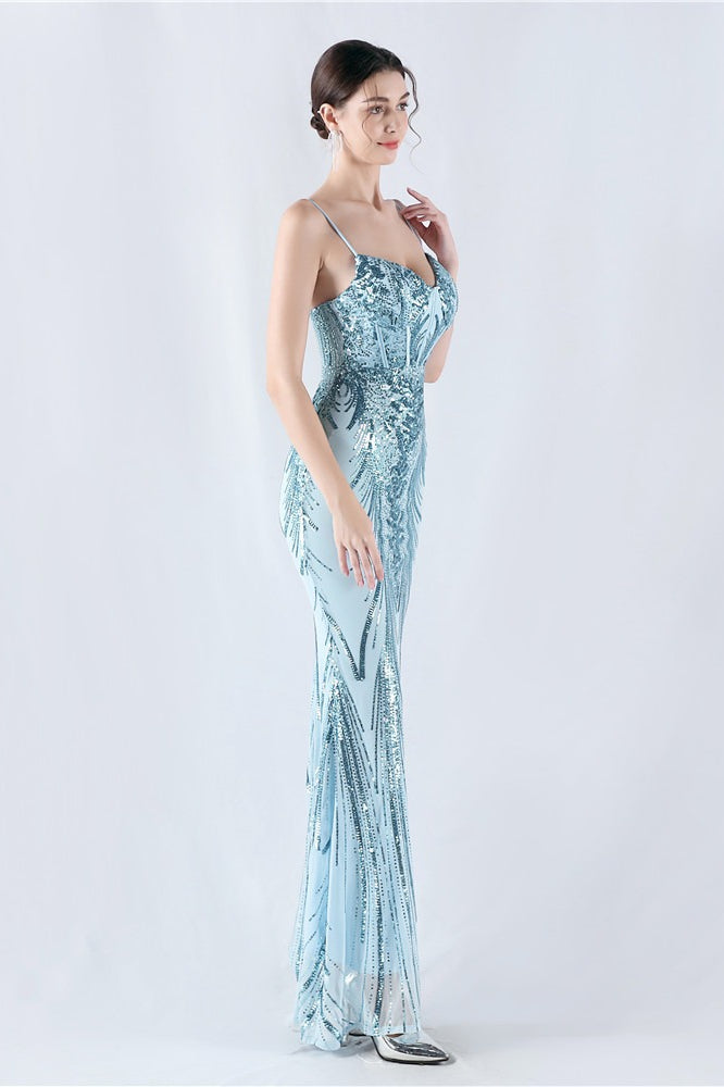 Boned Sequin Embroidered Formal Dress image 3