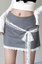 High Waist Lace Trim Street Style Skirt image 1