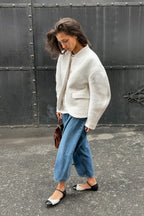 Thick Woolen V-Neck Jacket image 3