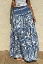 Casual Boho Printed Long Skirt image 3
