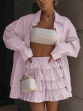 Chic Striped Blouse and Layered Blouse image 1