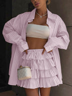 Chic Striped Blouse and Layered Blouse image 1