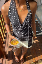 Polka Dot V Neck Cami Blouse image 1