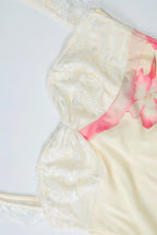 Floral Print Off Shoulder Lace Patchwork Cami Backless Maxi Dress image 7