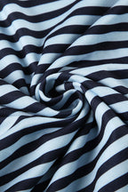 Color Block Striped V Neck Loose Knit Long Sleeve Blouse image 4