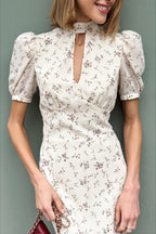 Elegant Floral Deep V Bodycon Maxi Dress image 8