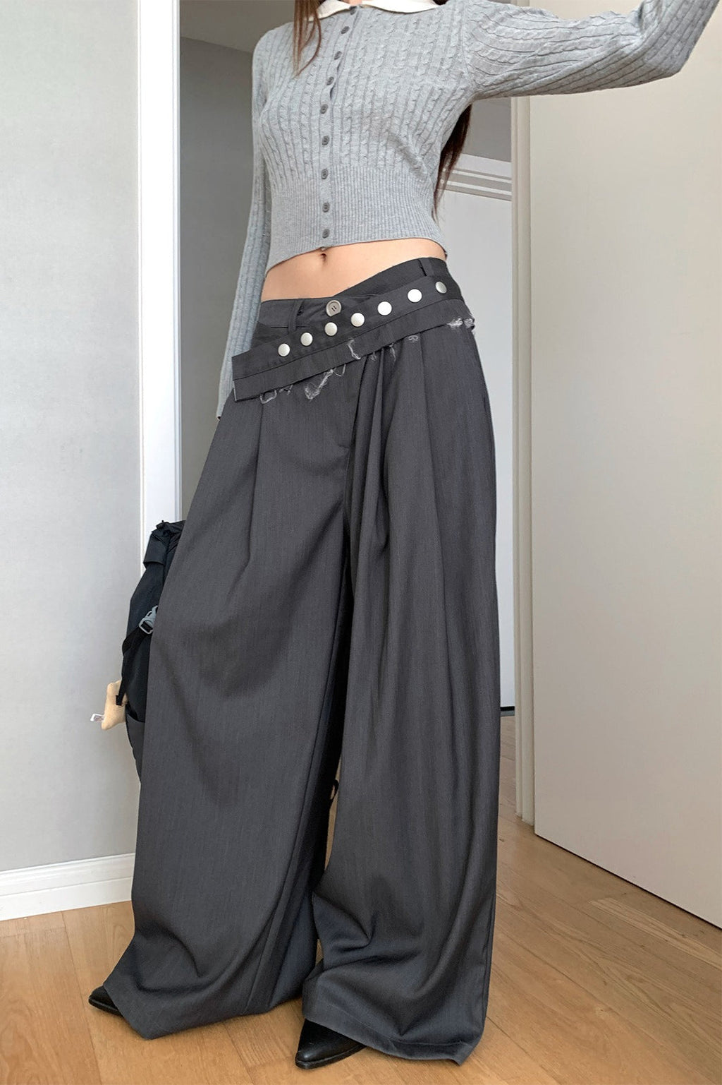 Vintage Wide-Leg Straight-Leg Pants image 1