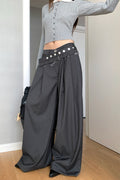 Vintage Wide-Leg Straight-Leg Pants image 1