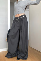 Vintage Wide-Leg Straight-Leg Pants image 1