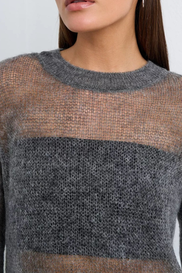 Loose Hollow Out Wool Blend Knit Blouse image 7