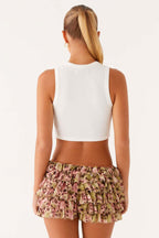Lace Layered Ruffle Mini Skirt image 3