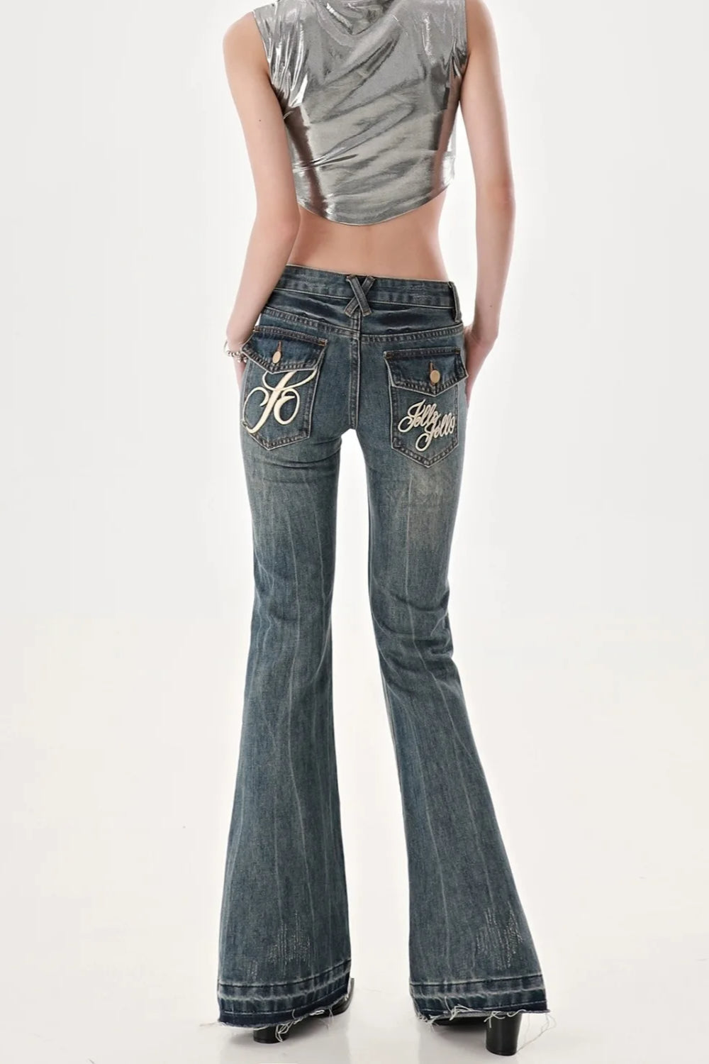 Slim Fit Low Waist Micro Flare Jeans image 1