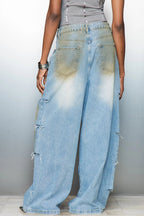 Distressed High Waist Denim Jeans image 4