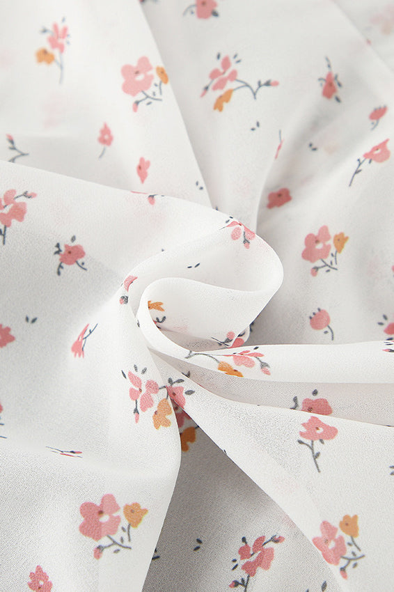 Floral Print Slim Fit V-neck Ruffled Blouse image 4