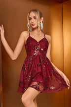 Cami Sleeveless Sequin Embroidered Backless Party Dress image 6