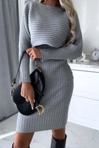 Adeline Ribbed Set detail view styled for Avrienne