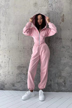 Hooded Drawstring Two Piece Pants Set image 7