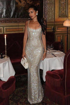 Sparkling Slip Bodycon Maxi Formal Dress image 3