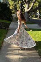 Sexy Cami Fitted Waist Elegant Floral Dress image 3