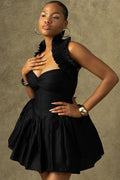 Solid Color Halter Bodycon Cocktail Dress image 1
