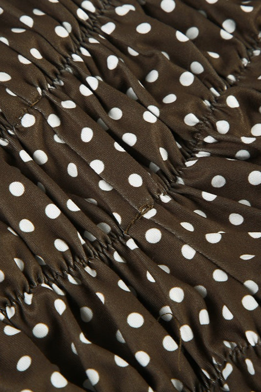Ruched Polka Dot Bikini Set image 4