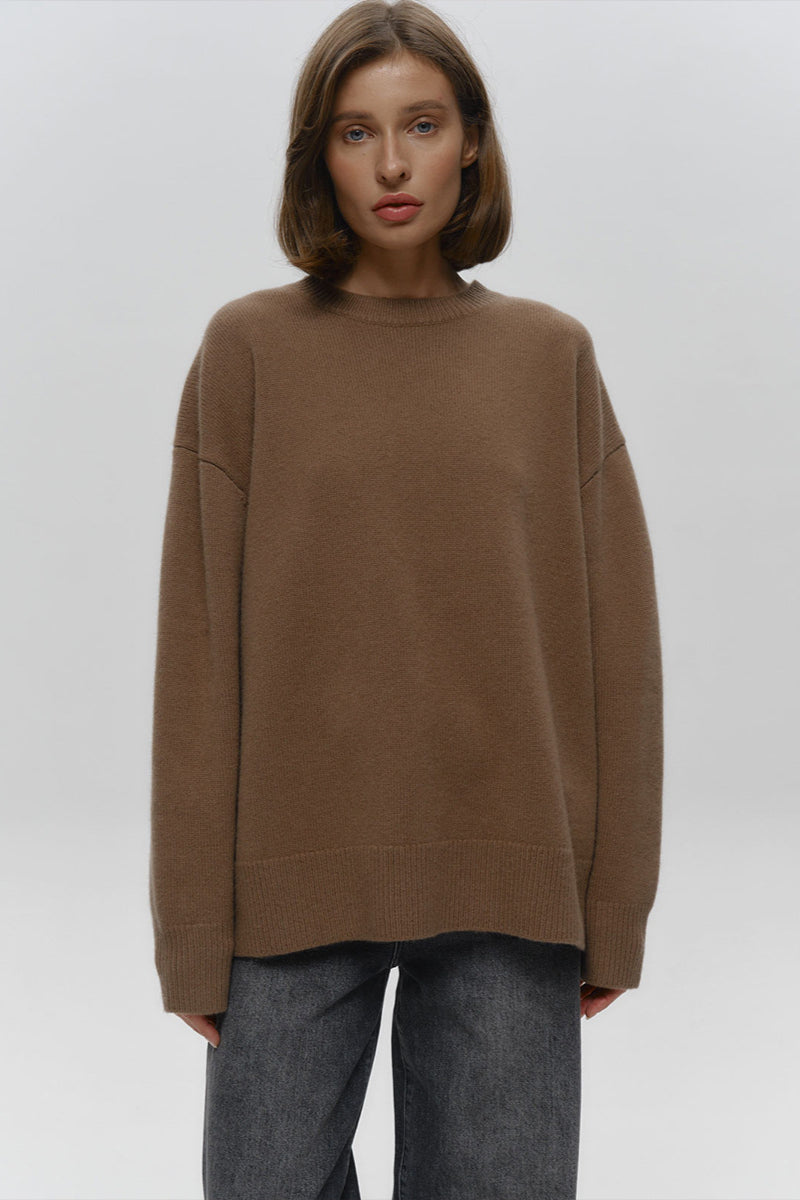 Loose Fit Crew Neck Knit Sweater image 2