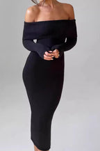 Off Shoulder Ribbed Sweater Dress image 2