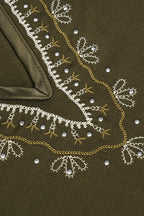 Retro V Neck Embroidered Knit Blouse image 7