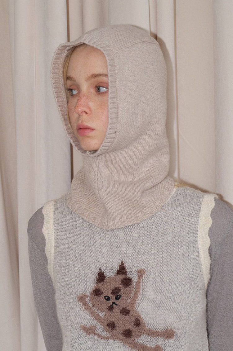 Wool Balaclava One-Piece Warm Knitted Hat image 8