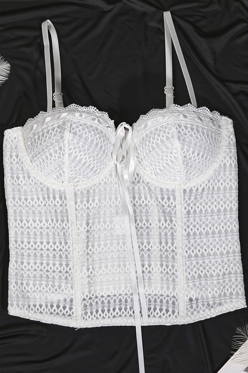 Lace Boned Underwire Sexy Cami Top image 3