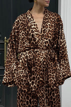 Chic Printed Long-Sleeve Shirt Belted Wide-Leg Pants Two Piece Set image 2