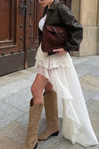 Casual Chic Asymmetrical Hem A Line Skirt image 2