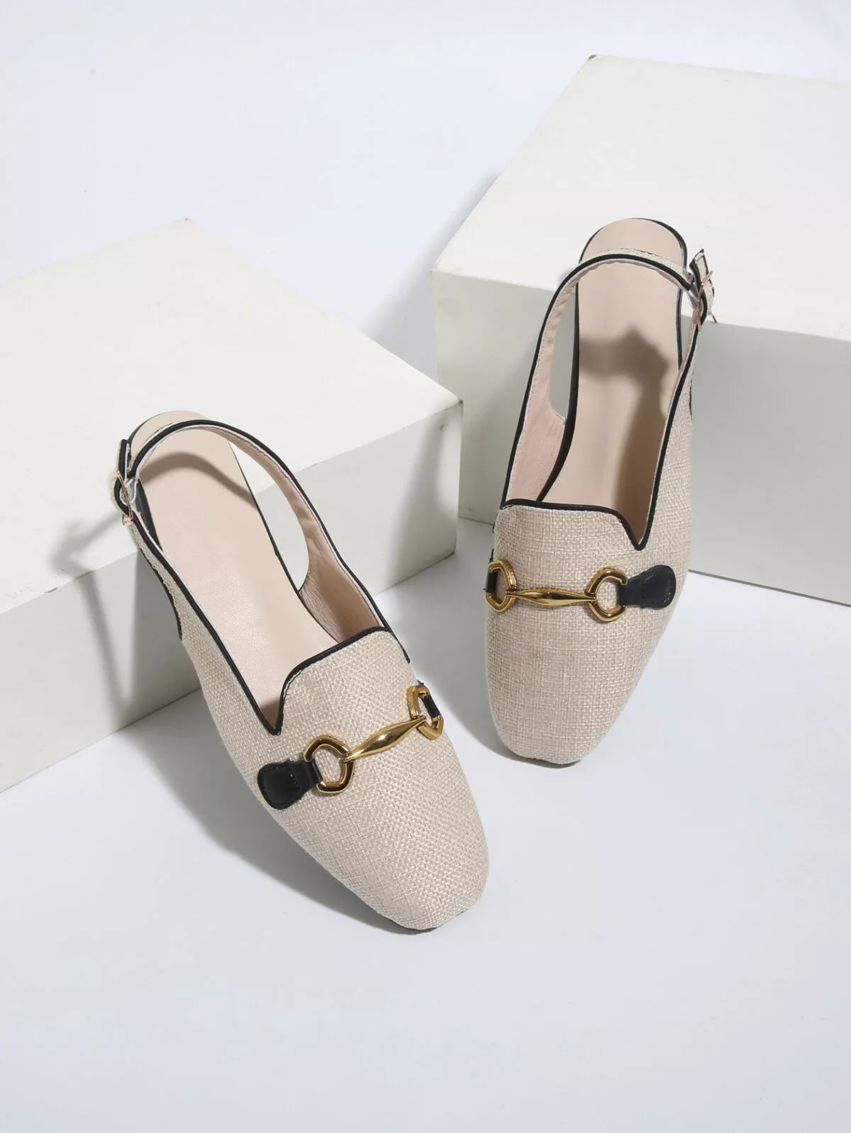 Bianca Slingback Sandals detail view styled for Avrienne