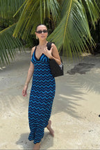 Striped Color Block Cami Maxi Dress image 2