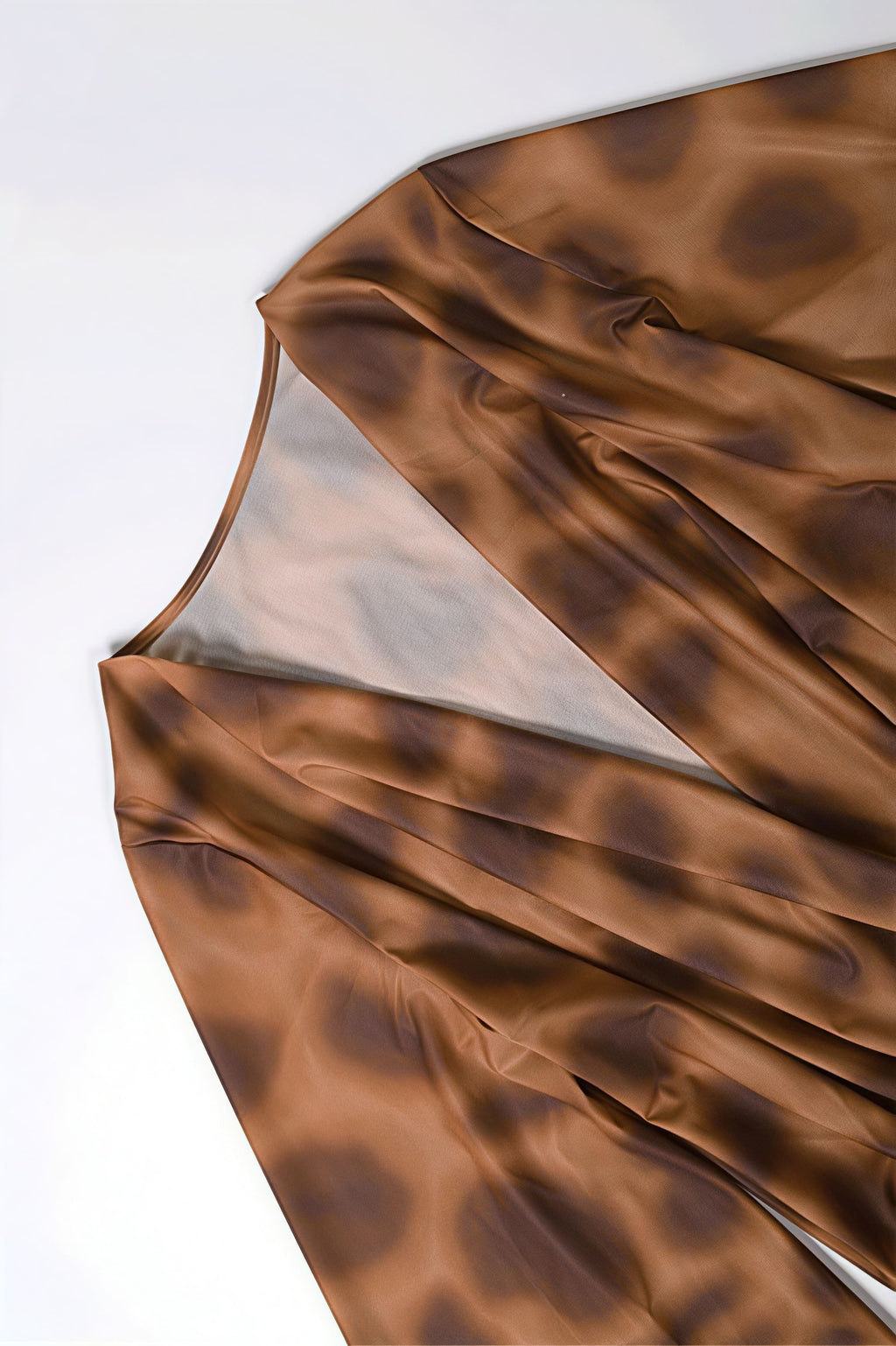 Asymmetrical Cowl Neck Leopard Print Mini Dress image 5