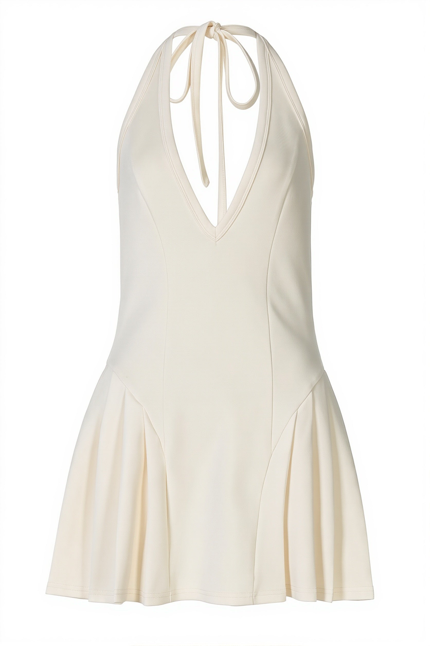 Chic Solid Ruffle Waist Bodycon Mini Dress image 6