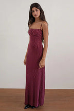 Sexy Backless Polka Dot Cami Maxi Dress image 2
