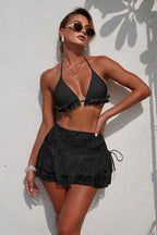 Lace Ruffle Bikini Three Piece Swim Set image 6